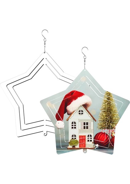 6 Paket 8 Inç Süblimasyon Rüzgar Döndürücüler Boşluklar Asılı Noel Hediyesi Gün Bahçe Dekorasyonu Için (Yurt Dışından)
