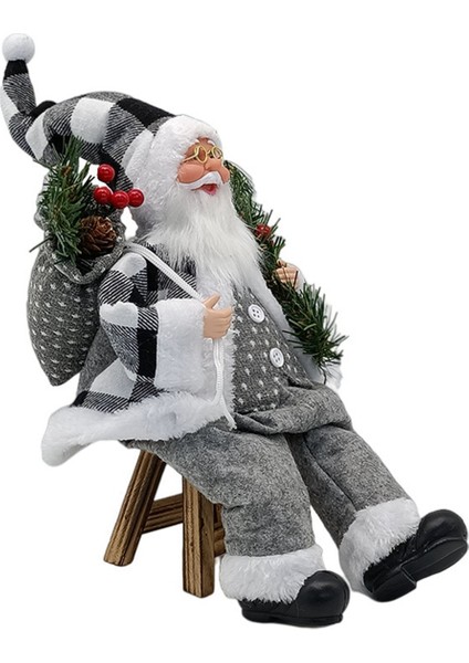 Oturan Noel Baba Noel Süslemeleri Şef Bebek Noel Yeni Yıl Hediye Ağaç Dekoru Dekorasyon Kırmızı (Yurt Dışından)