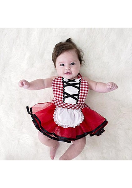 Yenidoğan Yürümeye Başlayan Çocuk Bebek Kız Halter Romper Elbise Kırmızı Pelerin Küçük Başlıklı Kız Kıyafetleri Cosplay KOSTÜMÜ,110 (Yurt Dışından) fiyatları
