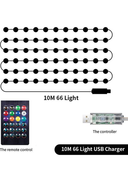 Akıllı LED Rgb Işık Dizisi Açık Hava Dekorasyonu Kendin Yap Ev Dekor Işıkları Lamba Su Geçirmez Gece Kamp Işığı-B (Yurt Dışından)