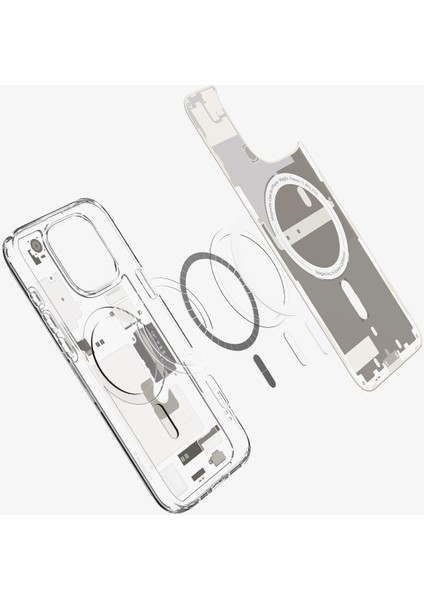 iPhone 16 Pro Kılıf Ultra Hybrid MagFit MagSafe özellikli Zero One Natural Titanium - ACS08137