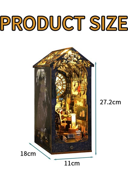 Kendin Yap Kitap Köşesi Seti, Kitap Köşesi Kitaplık Dekor Sokağı, Işıklı, 3D Ahşap Bulmaca Çocuklar/yetişkinler Için Dekoratif (Yurt Dışından) fiyatları