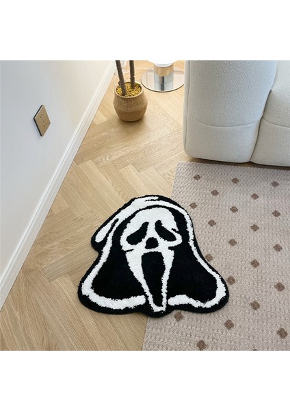 Ghostface Tufted Carpet Scream Movie Rug El Yapımı Kaymaz Yıkanabilir Mat Oda Dekoru Küçük Halılar Yatak Odası Için (Yurt Dışından)