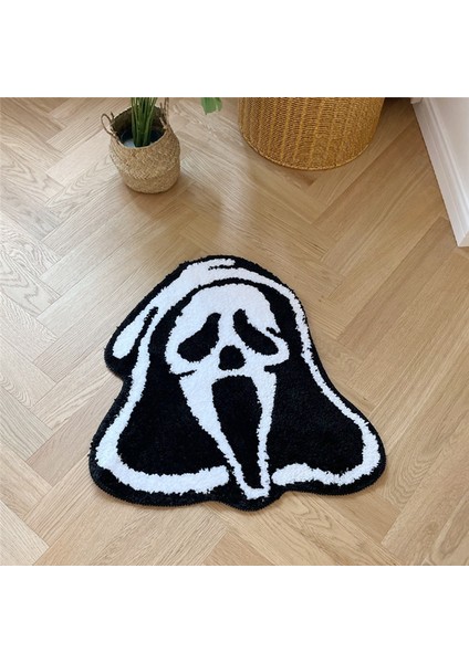 Ghostface Tufted Carpet Scream Movie Rug El Yapımı Kaymaz Yıkanabilir Mat Oda Dekoru Küçük Halılar Yatak Odası Için (Yurt Dışından)