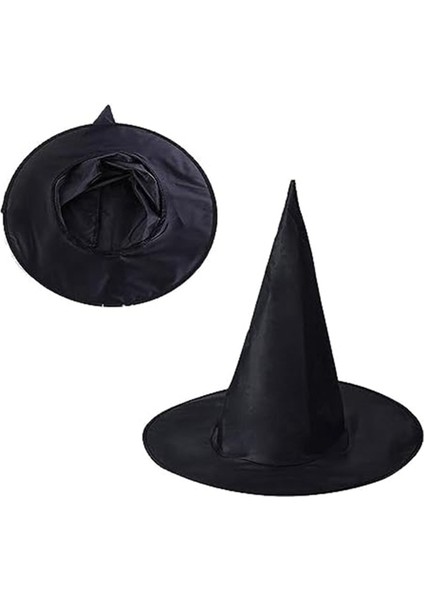10 Parça Cadılar Bayramı Kostümü Siyah Cadı Şapkası Dekorasyon Aksesuarları Cosplay Sihirbazı Için (Yurt Dışından)