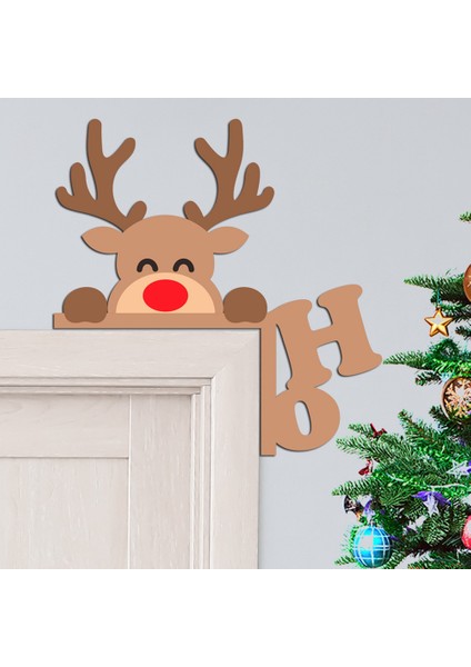 4'lü Paket Gördüğüm Noel Kapı Köşesi Tabela Dekorasyonu, Sanat Duvar Ahşap Heykel Ev Dekorasyonu (Yurt Dışından) fiyatları