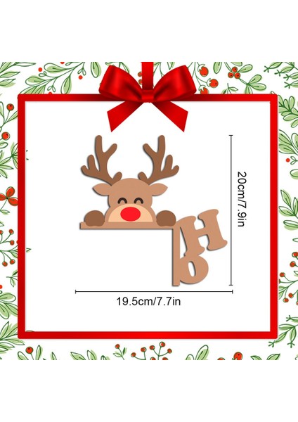 4'lü Paket Gördüğüm Noel Kapı Köşesi Tabela Dekorasyonu, Sanat Duvar Ahşap Heykel Ev Dekorasyonu (Yurt Dışından) indirimleri