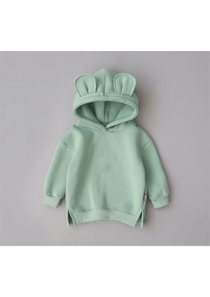 Teddy Kalın Pembe Esofman Ustu - Kapşonlu Sweatshirt 2.5-4 Yas