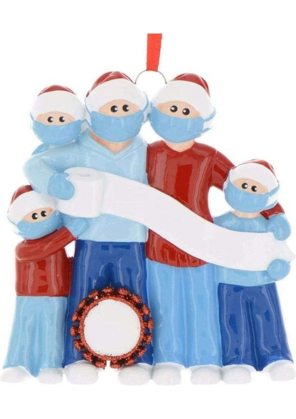Süsleme Noel Ağacı Süslemeleri Kişiselleştirilmiş Süslemeler Ailesi-5 Kişilik (Yurt Dışından)