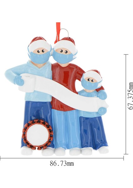 Süsleme Noel Ağacı Süslemeleri Kişiselleştirilmiş Süslemeler Ailesi-5 Kişilik (Yurt Dışından)
