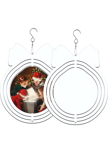 6 Paket 8 Inç Süblimasyon Rüzgar Döndürücüler Boşluklar Asılı Noel Hediyeleri Bell Bahçe Dekorasyonu Için (Yurt Dışından)