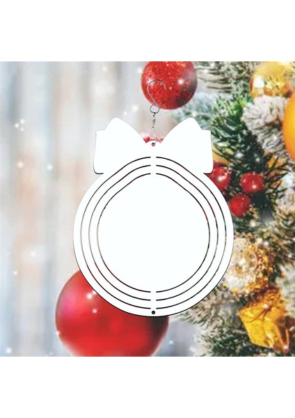 6 Paket 8 Inç Süblimasyon Rüzgar Döndürücüler Boşluklar Asılı Noel Hediyeleri Bell Bahçe Dekorasyonu Için (Yurt Dışından)