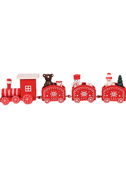 Noel 4 Düğüm Tren Süsü Ev Çocuklar Hediye Natal Navidad Noel Dekoru Yeni Yıl Kırmızı (Yurt Dışından)