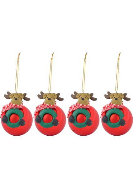 Noel Ağacı 3D Dekor Topları Noel Baba Asılı Süs Bauble Damla Kolye Noel Ev Hediye Süslemeleri (Yurt Dışından)