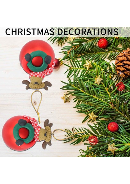 Noel Ağacı 3D Dekor Topları Noel Baba Asılı Süs Bauble Damla Kolye Noel Ev Hediye Süslemeleri (Yurt Dışından)