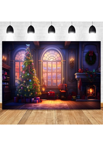 210X150CM Arkaplan Bezi Kış Noel Ağacı Çocuk Çok Amaçlı Fotoğraf Bezi,model 7981 (Yurt Dışından)