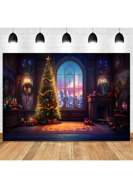 210X150CM Arkaplan Bezi Kış Noel Ağacı Çocuk Çok Amaçlı Fotoğraf Bezi,model 7981 (Yurt Dışından)