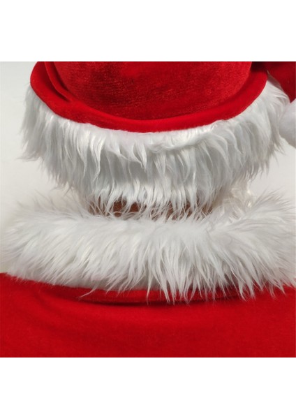 Erkekler Için Noel Baba Kostümü Noel Yetişkin Takım Profesyonel Kıyafet Cosplay 9 Adet (Yurt Dışından)