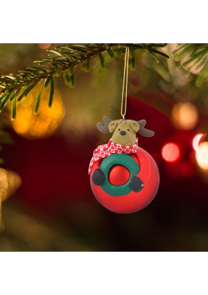 Noel Ağacı 3D Dekor Topları Noel Baba Asılı Süs Bauble Damla Kolye Noel Ev Hediye Süslemeleri (Yurt Dışından)