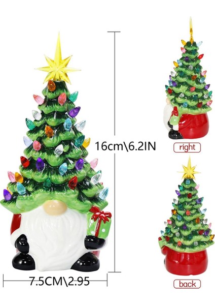 Noel Süslemeleri - 6.2 Inç Çok Renkli Işıklı Cüce Ağacı Küçük Mini Tatil Dekoru (Yurt Dışından) fiyatları