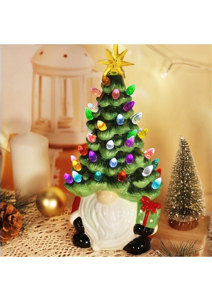 Noel Süslemeleri - 6.2 Inç Çok Renkli Işıklı Cüce Ağacı Küçük Mini Tatil Dekoru (Yurt Dışından) indirimleri