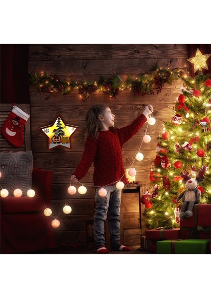 3 Adet LED Ahşap Yıldız Gece Lambası, Bebek Odası Işık Duvar Dekoru Noel, Doğum Günü, Çocuk Odası, Bebek Odası Masa Lambası (Yurt Dışından)