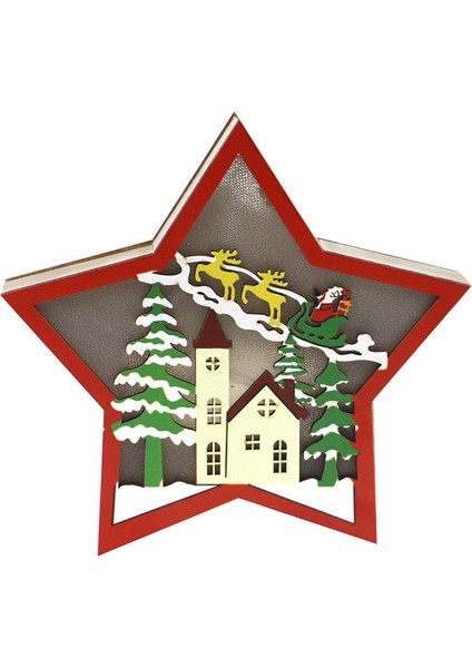 3 Adet LED Ahşap Yıldız Gece Lambası, Bebek Odası Işık Duvar Dekoru Noel, Doğum Günü, Çocuk Odası, Bebek Odası Masa Lambası (Yurt Dışından)
