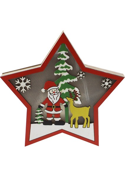 3 Adet LED Ahşap Yıldız Gece Lambası, Bebek Odası Işık Duvar Dekoru Noel, Doğum Günü, Çocuk Odası, Bebek Odası Masa Lambası (Yurt Dışından)