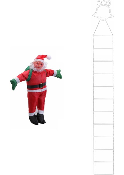 Noel Baba Işık Dizileri Merdiven Tırmanma Noel Duvar Pencere Sarkıt Noel Ağacı Süsleri Açık Hava Bahçe Dekoru (Yurt Dışından)