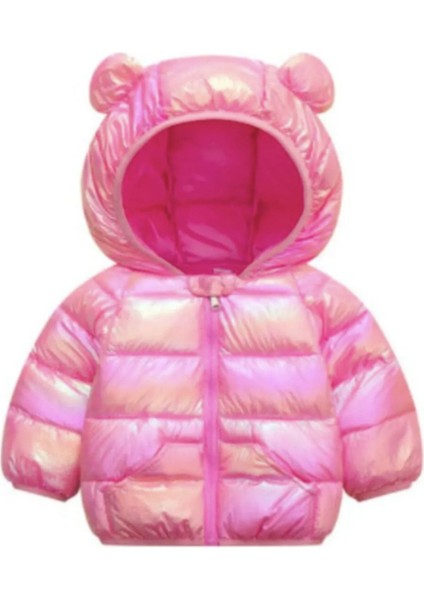 Teddy Şirin Parlak Şişme Mont -Barbie Pembesi Seker Pembe Barbie Pembesi 1 Yaş
