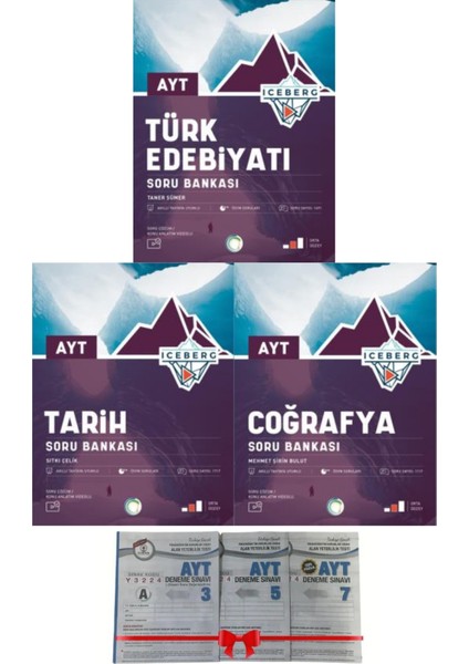 2025 Yeni Iceberg AYT Türk Edebiyatı - Tarih - Coğrafya Sözel Soru Bankası Seti - Deneme