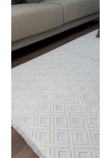 Ecosıa Iskandinav Halı Dilimli Model Krem Modern Salon Halı Koridor Halısı Yolluk Oturma Odası Saçaklı Halı modelleri