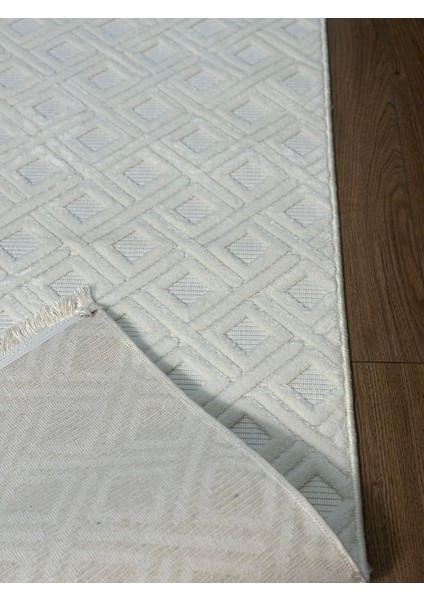 Ecosıa Iskandinav Halı Dilimli Model Krem Modern Salon Halı Koridor Halısı Yolluk Oturma Odası Saçaklı Halı indirimleri