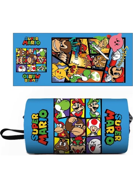 Super Mario Çok Büyük Kapasiteli Çok Bölmeli Kalem Kutu