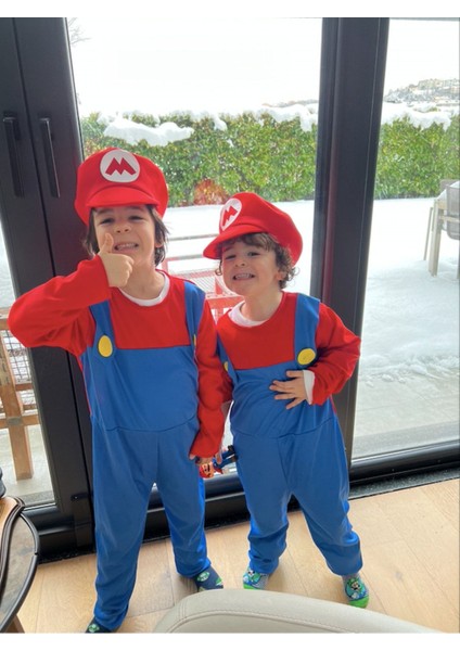 Super Mario Kostum - Super Mario Kostüm 105-125 cm