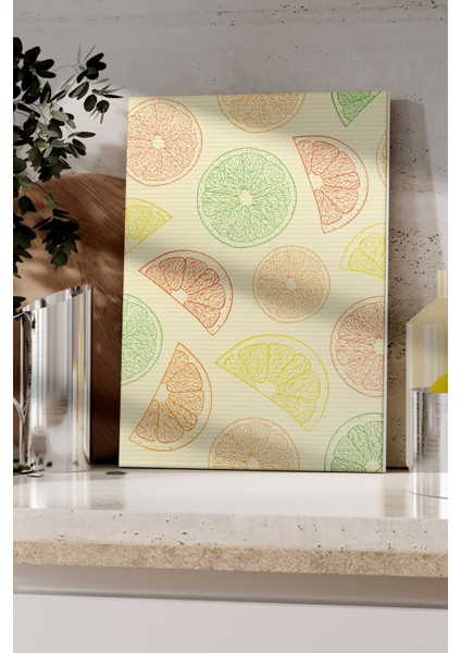 Cam Kesme Tahtası, Kalın ve Kırılmaz Cam - Limon Temalı - 21 x 30 cm - Doğrama Tahtası, Mutfak Dekoru indirimleri