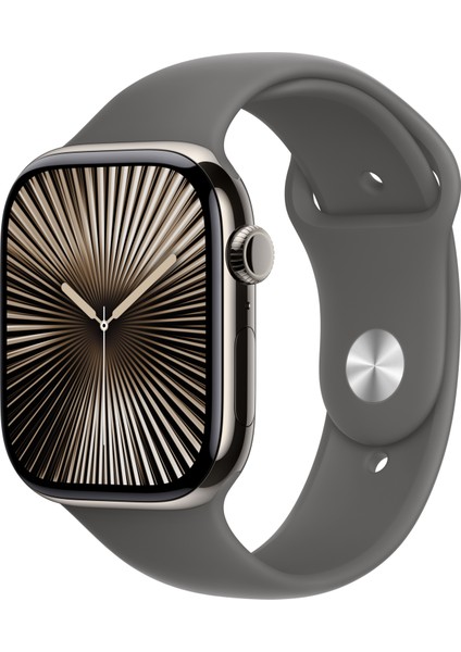 Watch Series 10 GPS + Cellular, 46 mm Natürel Titanyum Kasa ve Taş Grisi Spor Kordon - M/L fiyatları