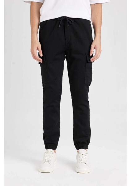 Yazlık Jogger Taktik Pantolon Kargo Cepli Beli Bağcıklı Lastikli Paça D1044AX24AU