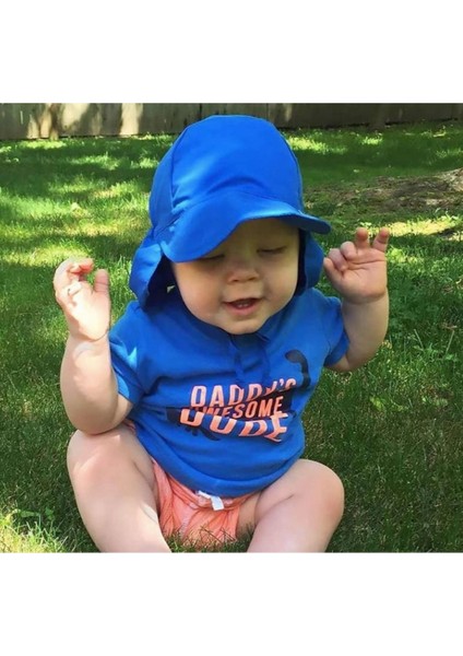 UPF50 + Uv Koruma Cabuk Kuruyan Ayarlanabilir Ince Kumas Bebek Kova Şapka 0-18 Ay Boyunlu fiyatları