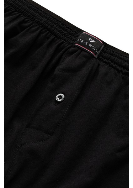 Erkek Siyah 6’Lı Penye Boxer - 23701 fırsatları