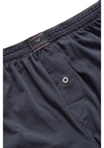 Erkek Antrasit 6’Lı Penye Boxer - 23701