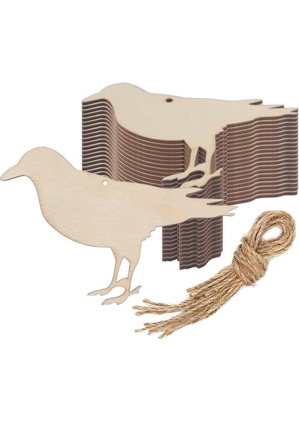 Bitirilmemiş Ahşap Kesikler Boş Ahşap Talaşları Cadılar I Şekilli Plaklar Parti Hediyesi Dekoratif Aksesuarlar Asılı (Yurt Dışından)