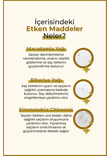 Hızla Uzama Etkili, Onarıcı Kompleks Doğal Saç Bakım Yağı 100 Ml (Macadamia Ve Biberiye Yağı)