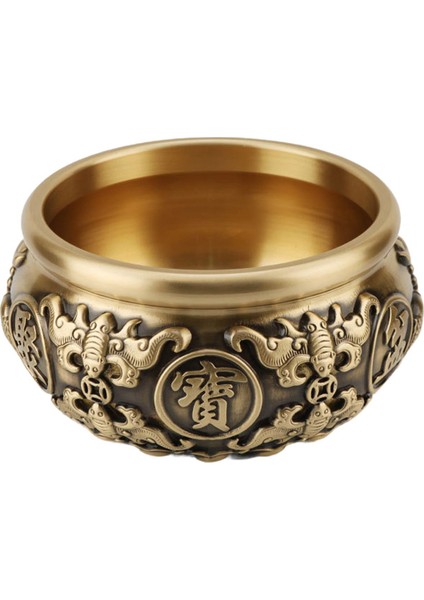 Çin Serveti Havzası El Sanatları Boynuzu Kase Çalışma Odası Ev Odası 10CM (Yurt Dışından)