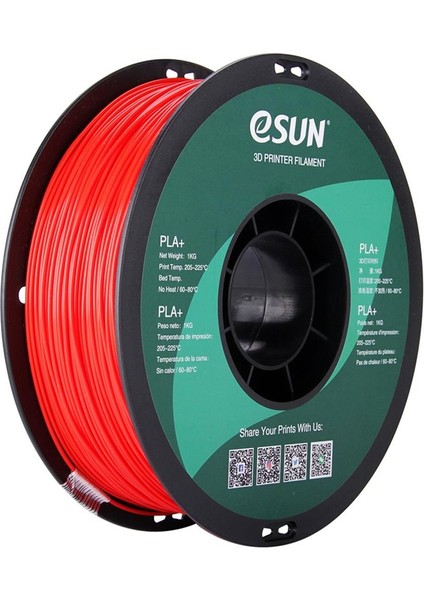 Urhanshop Esun Kırmızı Pla+ Filament 1,75MM 1 kg