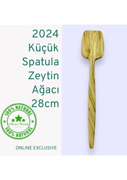 Ceren Wooden Zeytin Ağacı 2 Parça Spatula Seti Handmade Ahşap Tahta Spatula El Yapımı