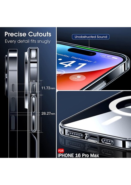 iPhone16 Pro Max Kılıf Magsafe Özellikli Şeffaf Silikon Kılıf fırsatları