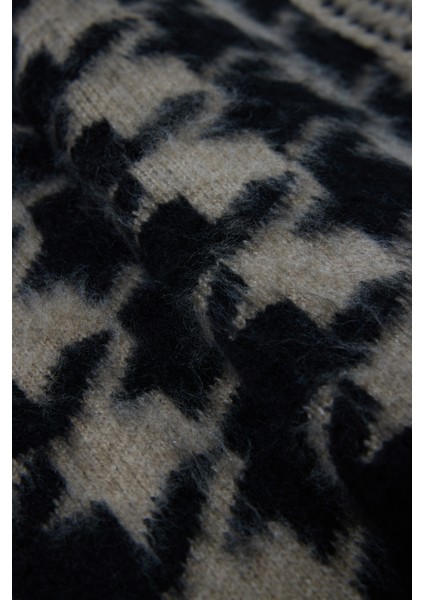 Summer Winter Club Kadın Şardonlu Polo Yaka Fitilli Kenarlı Kolsuz % 100 Ipek Süveter Kazayağı