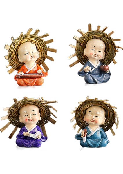 4 Kung Fu Çocuk Heykelleri Masaüstü Paneli 7cm Satranç Kaligrafisi Için Hassas (Yurt Dışından) fiyatları