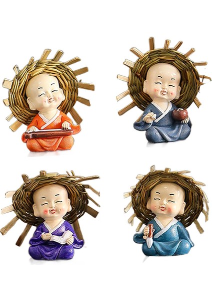 4 Kung Fu Çocuk Heykelleri Masaüstü Paneli 7cm Satranç Kaligrafisi Için Hassas (Yurt Dışından) fırsatları